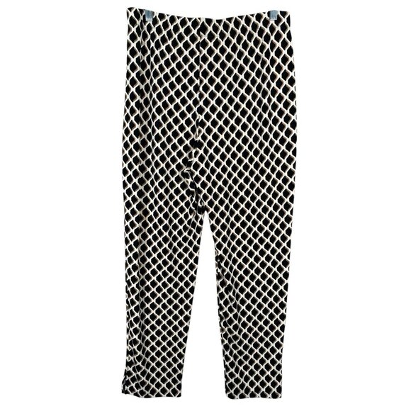 Chicos Travelers Ankle Pants 1 Pull On Slinky Wrinkle Free Moroccan Tile Resort - Picture 2 of 11